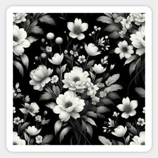 White Flowers Sticker